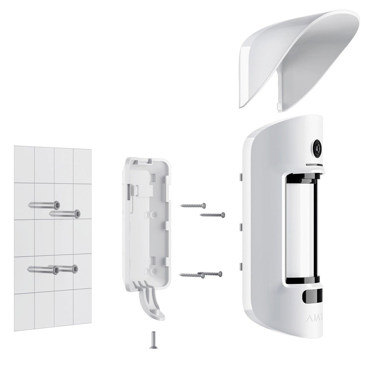 O Ajax MotionCam Outdoor (PhOD) Jeweller é um detetor de movimentos para exteriores e equipado com um sistema automático de deteção de intrusão e roubo (SADIR).