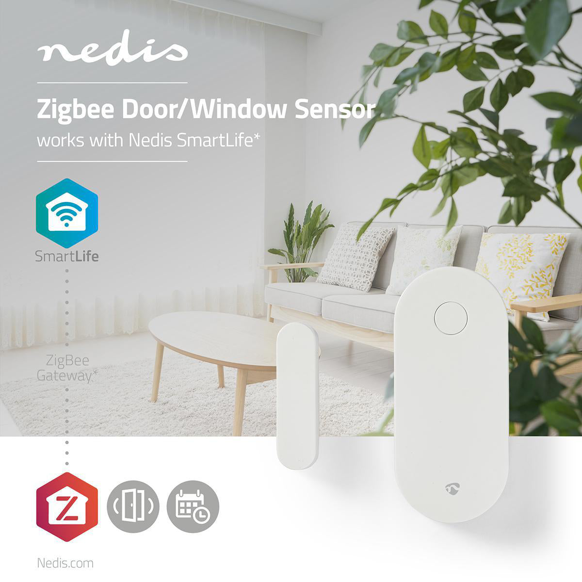 Nedis Sensor de janela ou porta Zigbee define os teus horários