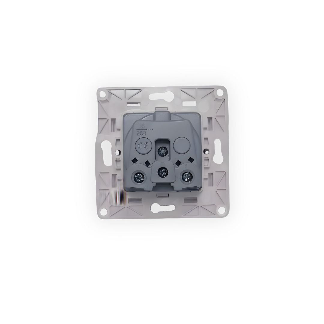 Conheça a tomada Shelly Wall Socket, um dispositivo da Shelly, compatível com qualquer caixa de tomada de parede. Ao ser integrada à linha Shelly Wall, dá à tua casa um design interior elegante e único.