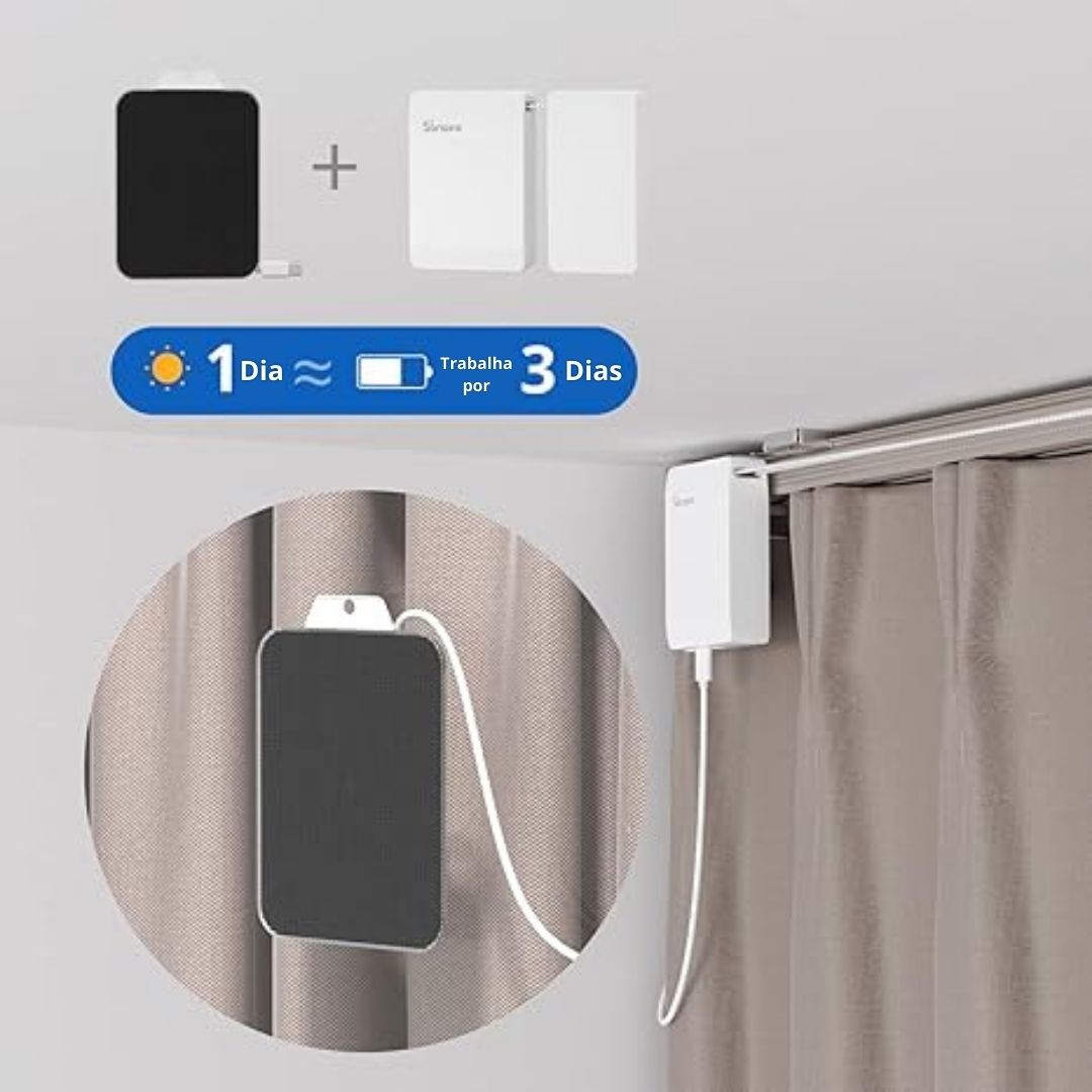 O Sonoff Solar Panel é a melhor solução de energia renovável e constante para o motor de cortina Sonoff Zigbee Smart Curtain Motor. Este painel solar monocristalino de silício apresenta-se como a solução ideal para garantir uma fonte de energia contínua e sustentável.