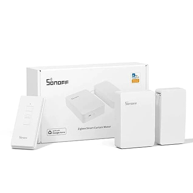 O Zigbee Sonoff ZBCurtain proporciona um controlo suave e eficiente das tuas cortinas, tornando o teu espaço mais funcional e moderno, com a sua bateria de 4000mAh, oferece uma experiência de automação residencial sem complicações e a sua ligação sem fios Zigbee 3.0