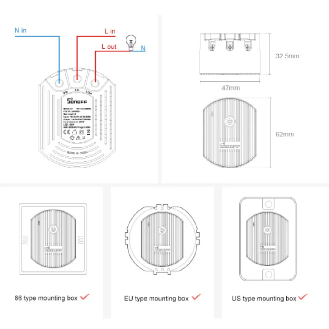Sonoff Dimmer de Luz Inteligente - Smartify - Casa Inteligente - Smart Home - Domotica - Casas Inteligentes