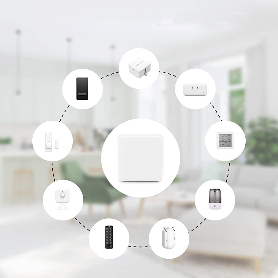 SwitchBot Hub Mini Wifi Branco conecta a tua televisão, comando numérico, etc