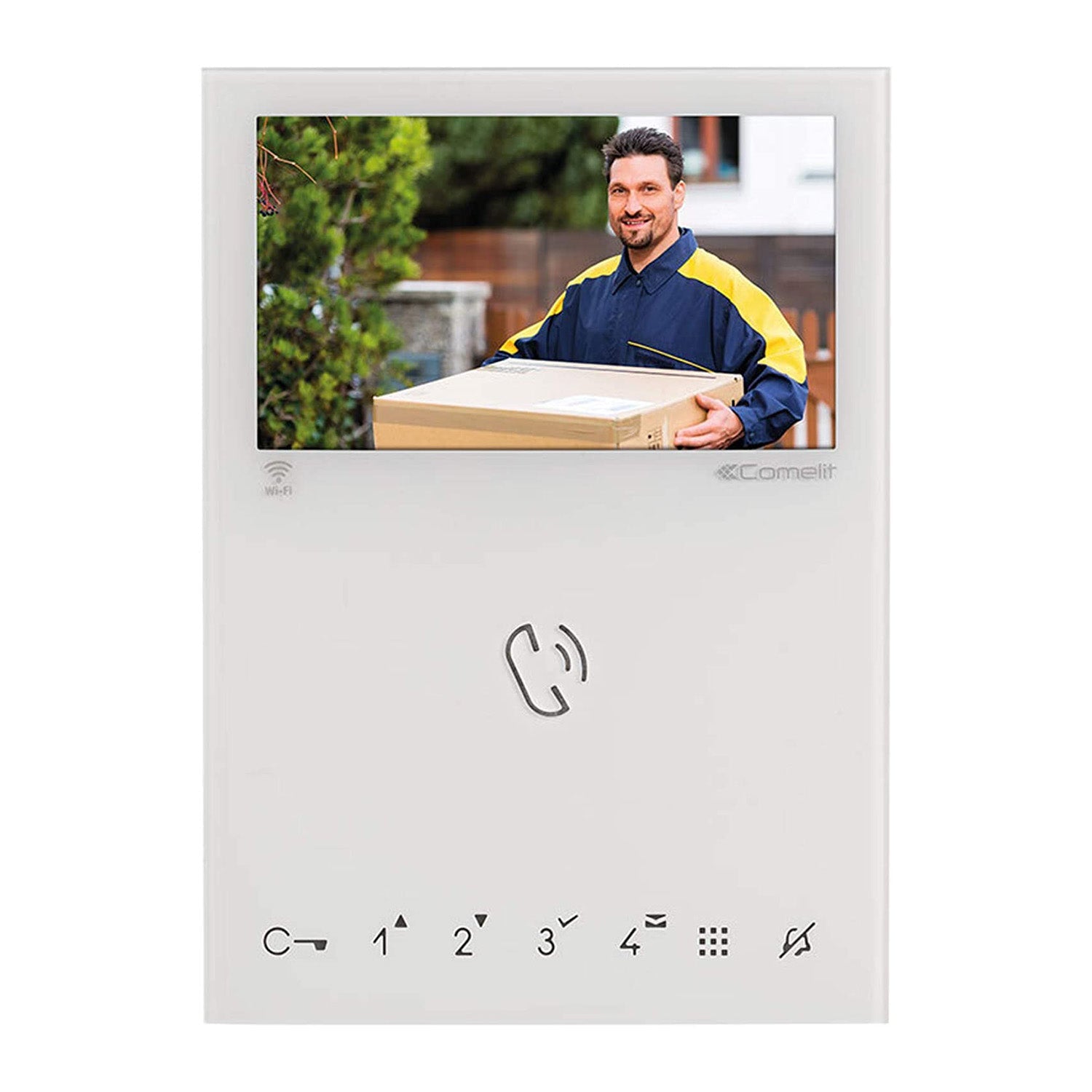 Comelit 8451V Quadra 4893M Kit vídeoporteiro com até 4 monitores visão nocturna reconhecimento facial wifi inteligente controlar remotamente