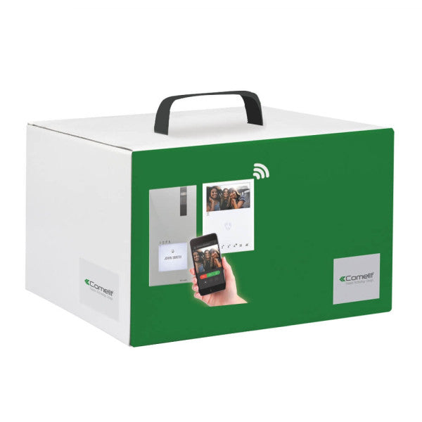 Comelit 8451V Quadra 4893M Kit vídeoporteiro com até 4 monitores visão nocturna reconhecimento facial wifi inteligente controlar remotamente