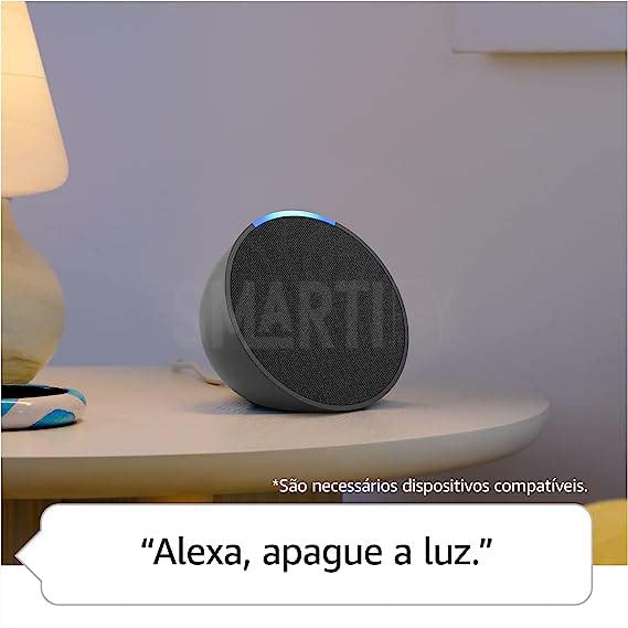 Amazon Echo pop Wifi Bluetooth Branco: utiliza com comandos de voz para pesquisar algo na internet