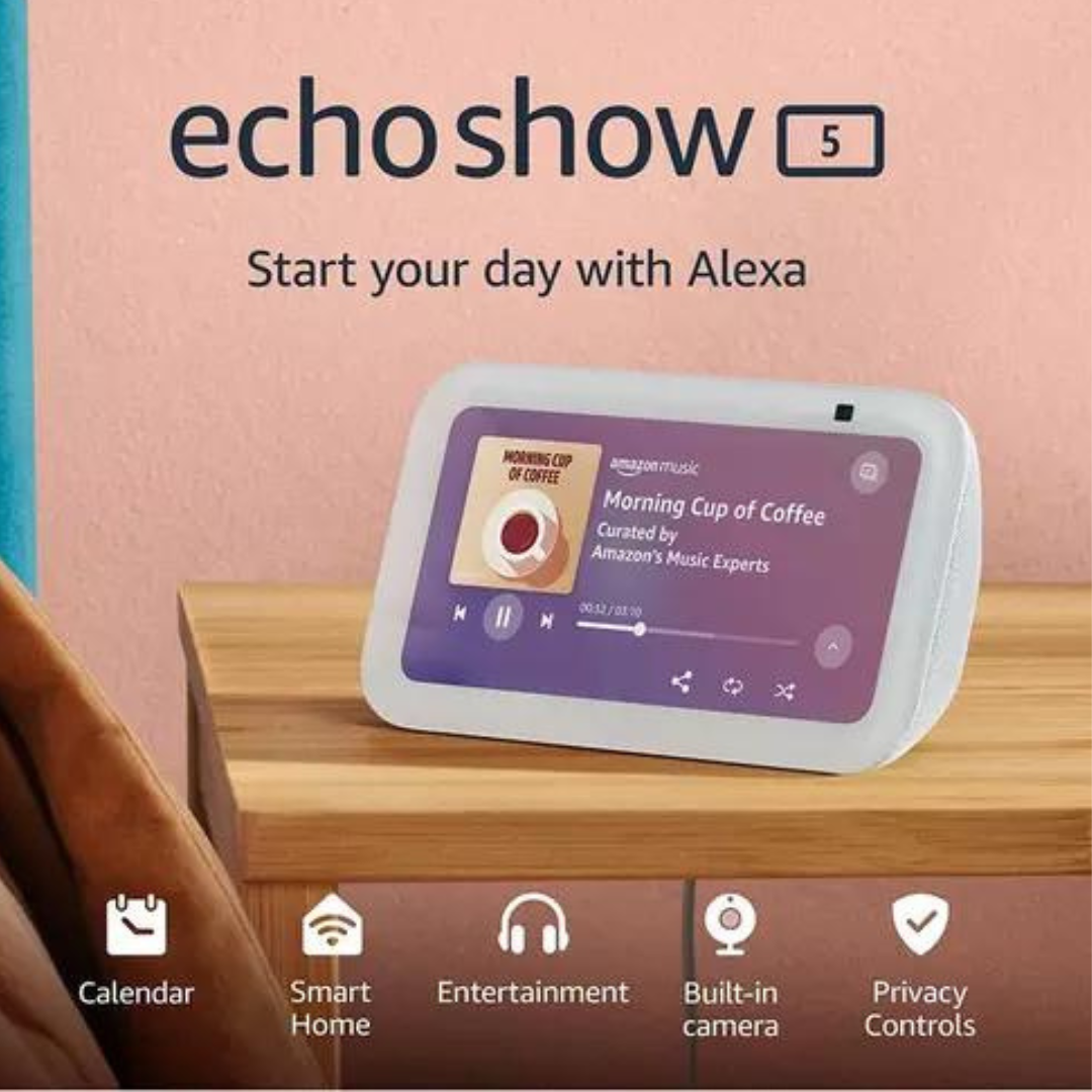 Amazon Alexa Echo Show 5 (Geração 3) Branco Wifi: Qualidade sonora impressionante.
