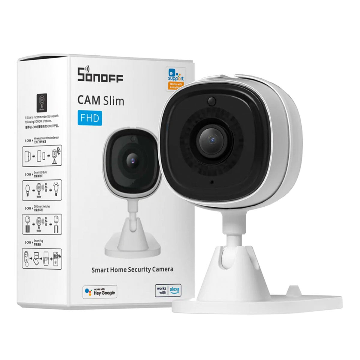 Sonoff CAM Slim FHD - Câmara de segurança doméstica inteligente caixa