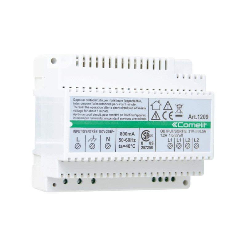 Comelit 8451V Quadra 4893M Kit vídeoporteiro com até 4 monitores visão nocturna reconhecimento facial wifi inteligente controlar remotamente alimentador