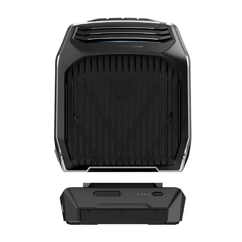 EcoFlow Wave 2 Combo Ar condicionado Portátil + Bateria Suplementar: Bateria adicional transforma o ar condicionado numa fonte de energia (1159Wh) com portas USB-A e USB-C.