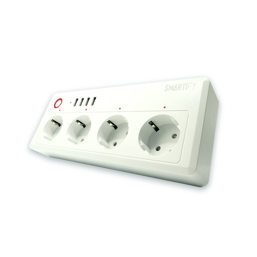 Extensão Inteligente WiFi 4 Tomadas + 4 USB Smartify - Smartify - Casa Inteligente - Smart Home - Domotica - Casas Inteligentes