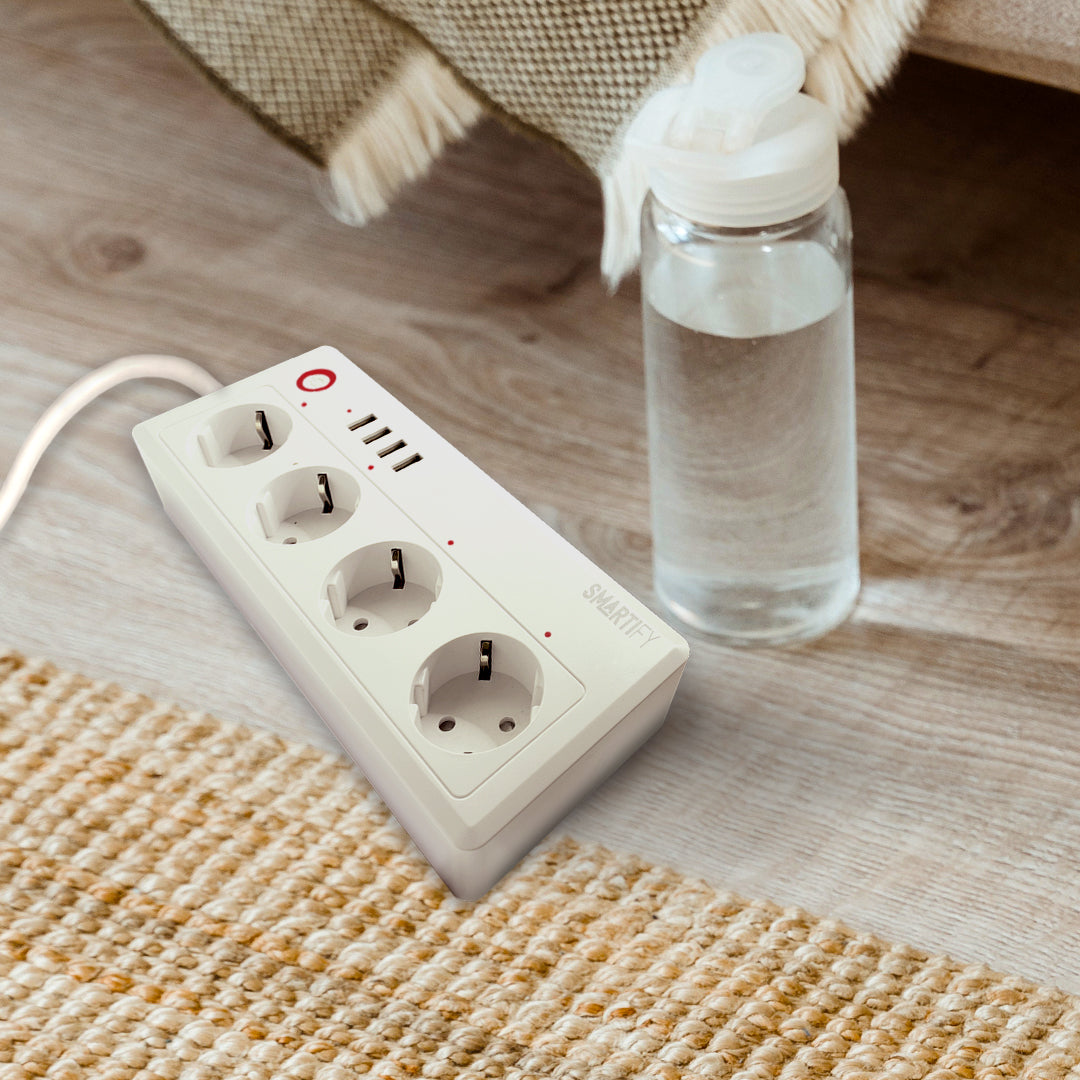 Extensão Inteligente WiFi 4 Tomadas + 4 USB Smartify - Smartify - Casa Inteligente - Smart Home - Domotica - Casas Inteligentes