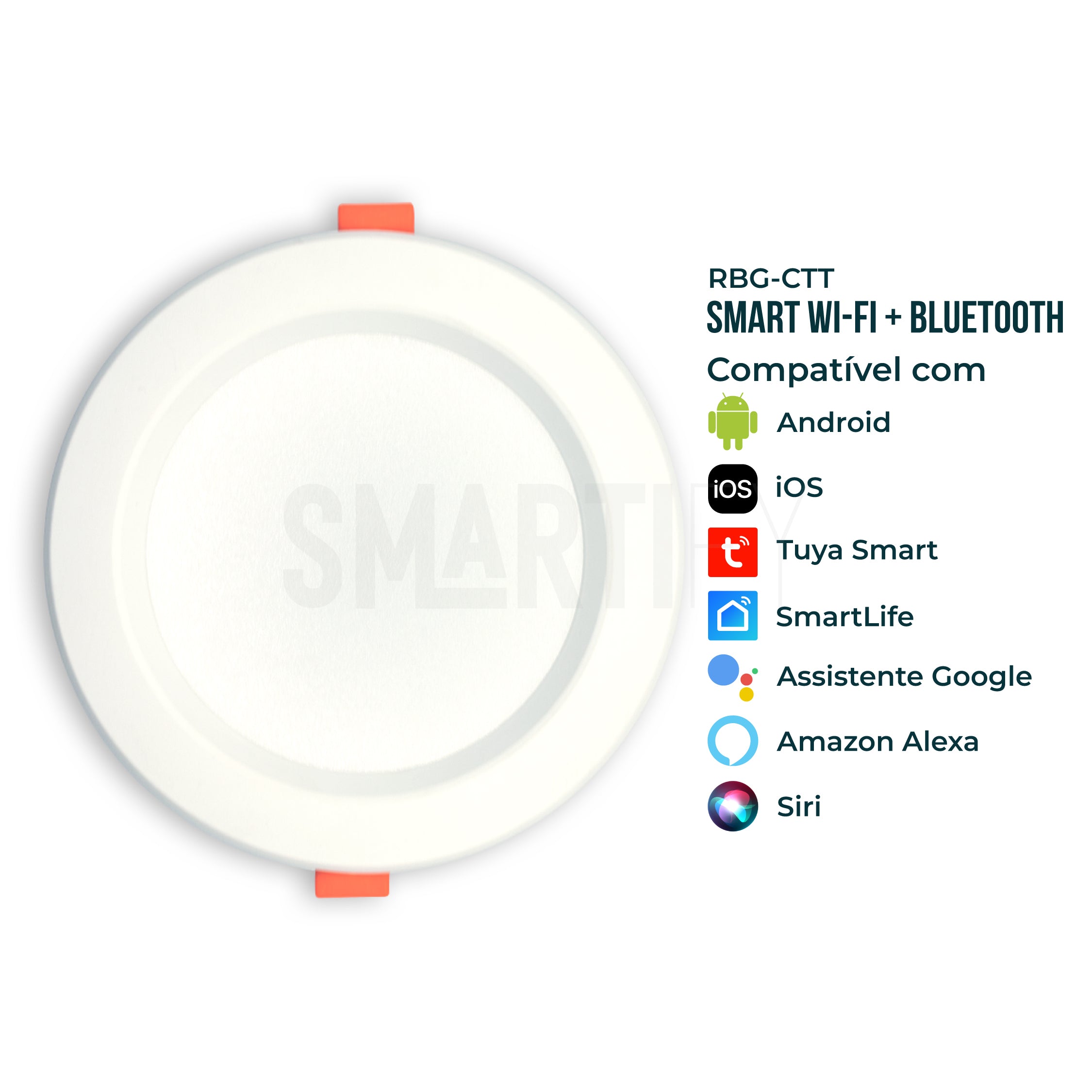 Downlight / Placa / Foco LED Ø145 mm WiFi Inteligente (Cores + Branco) Smartify - Smartify - Casa Inteligente - Smart Home - Domotica - Casas Inteligentes