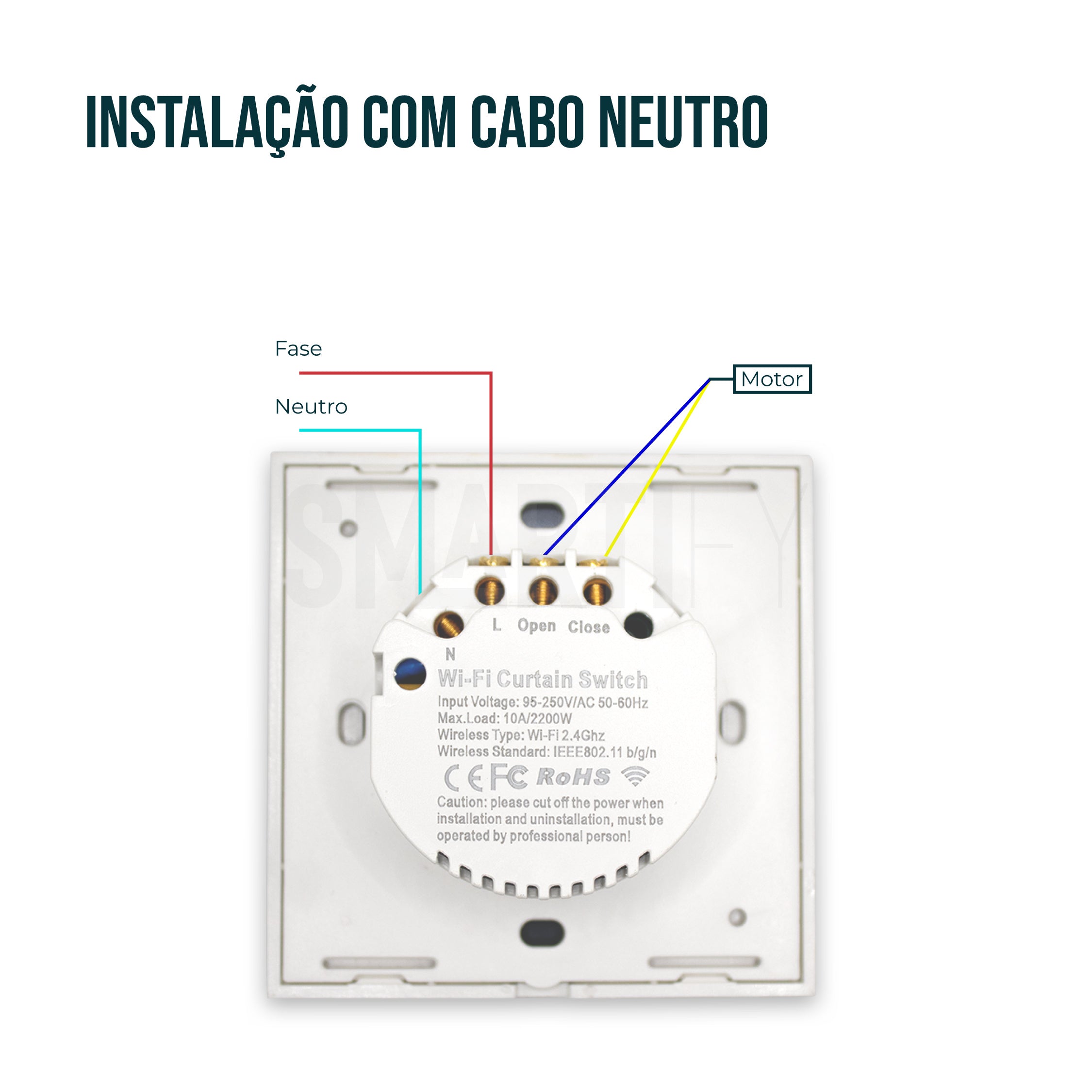 Interruptor de Estores Inteligente WiFi Smartify - Branco - Smartify - Casa Inteligente - Smart Home - Domotica - Casas Inteligentes