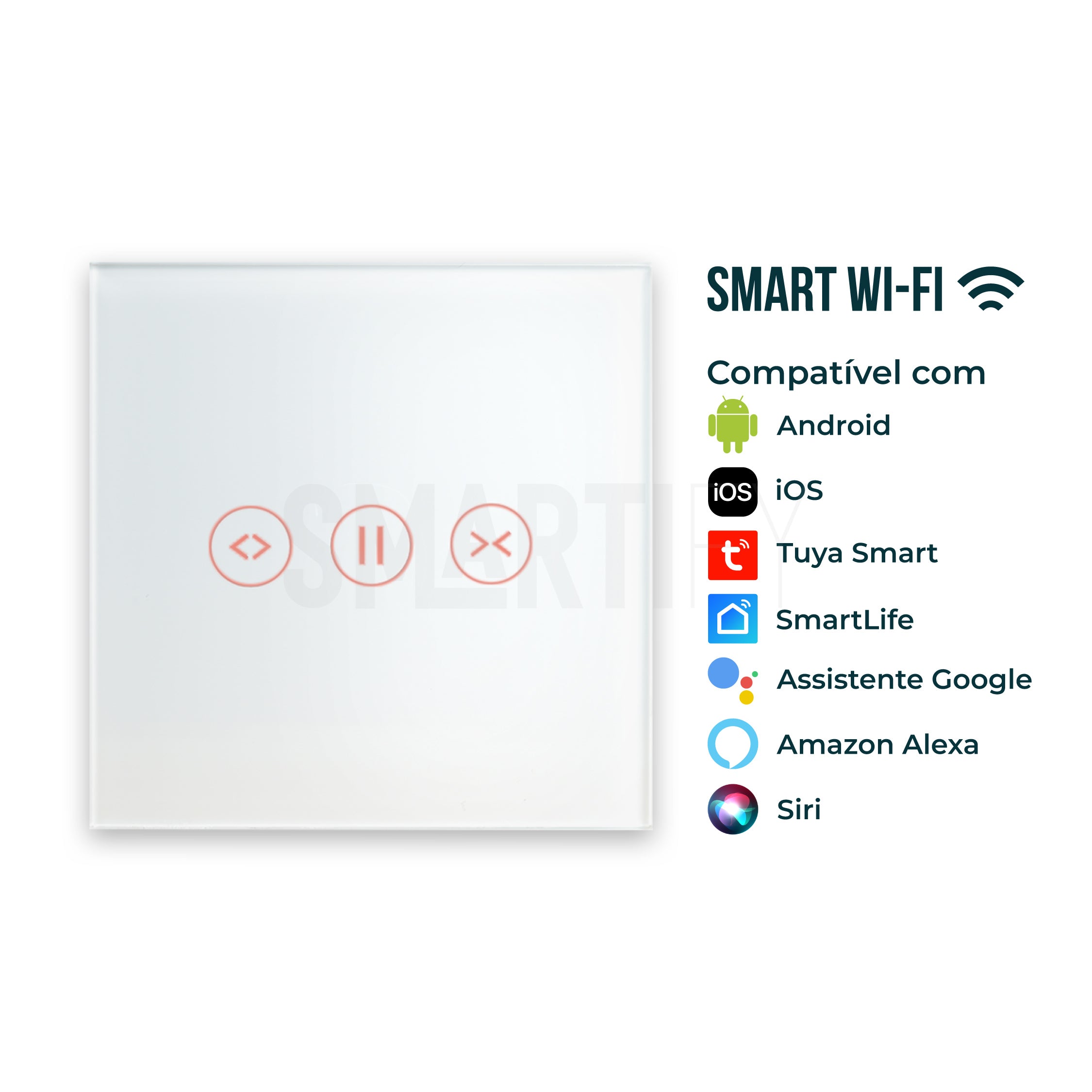 Interruptor de Estores Inteligente WiFi Smartify - Branco - Smartify - Casa Inteligente - Smart Home - Domotica - Casas Inteligentes