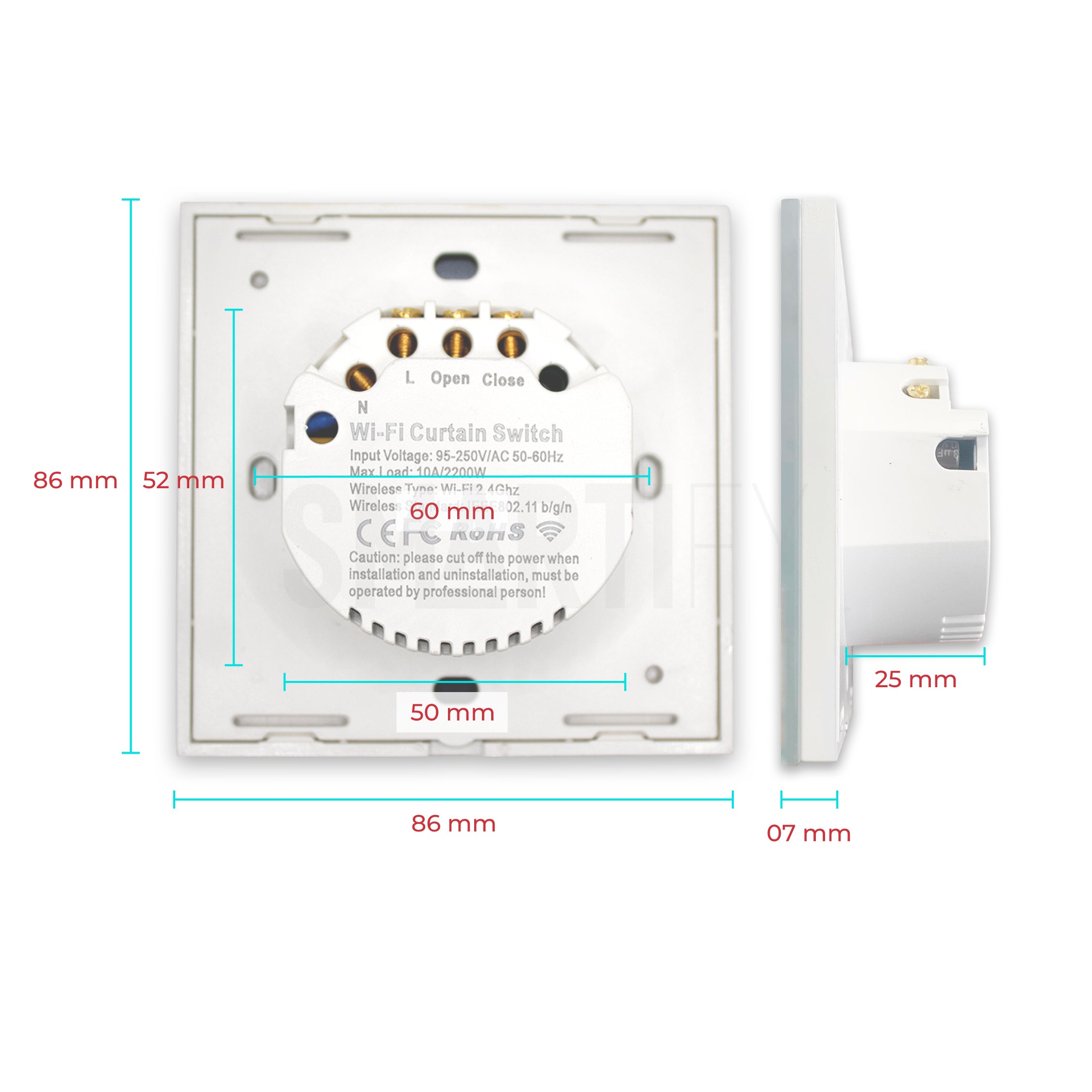Interruptor de Estores Inteligente WiFi Smartify - Branco - Smartify - Casa Inteligente - Smart Home - Domotica - Casas Inteligentes