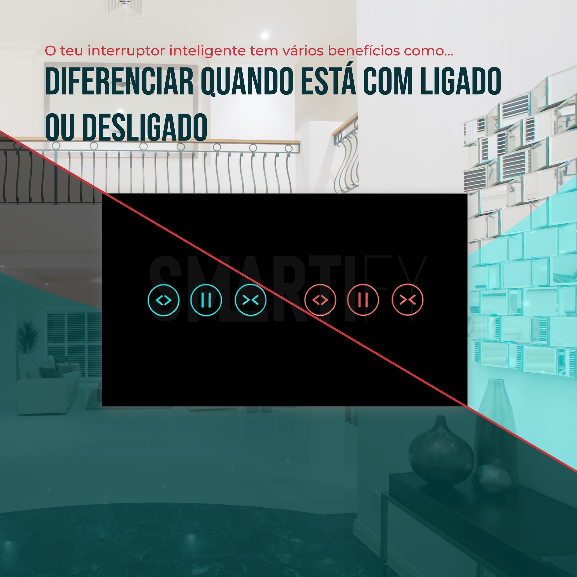 Interruptor de Estores Duplo Inteligente WiFi Smartify - Preto - Smartify - Casa Inteligente - Smart Home - Domotica - Casas Inteligentes