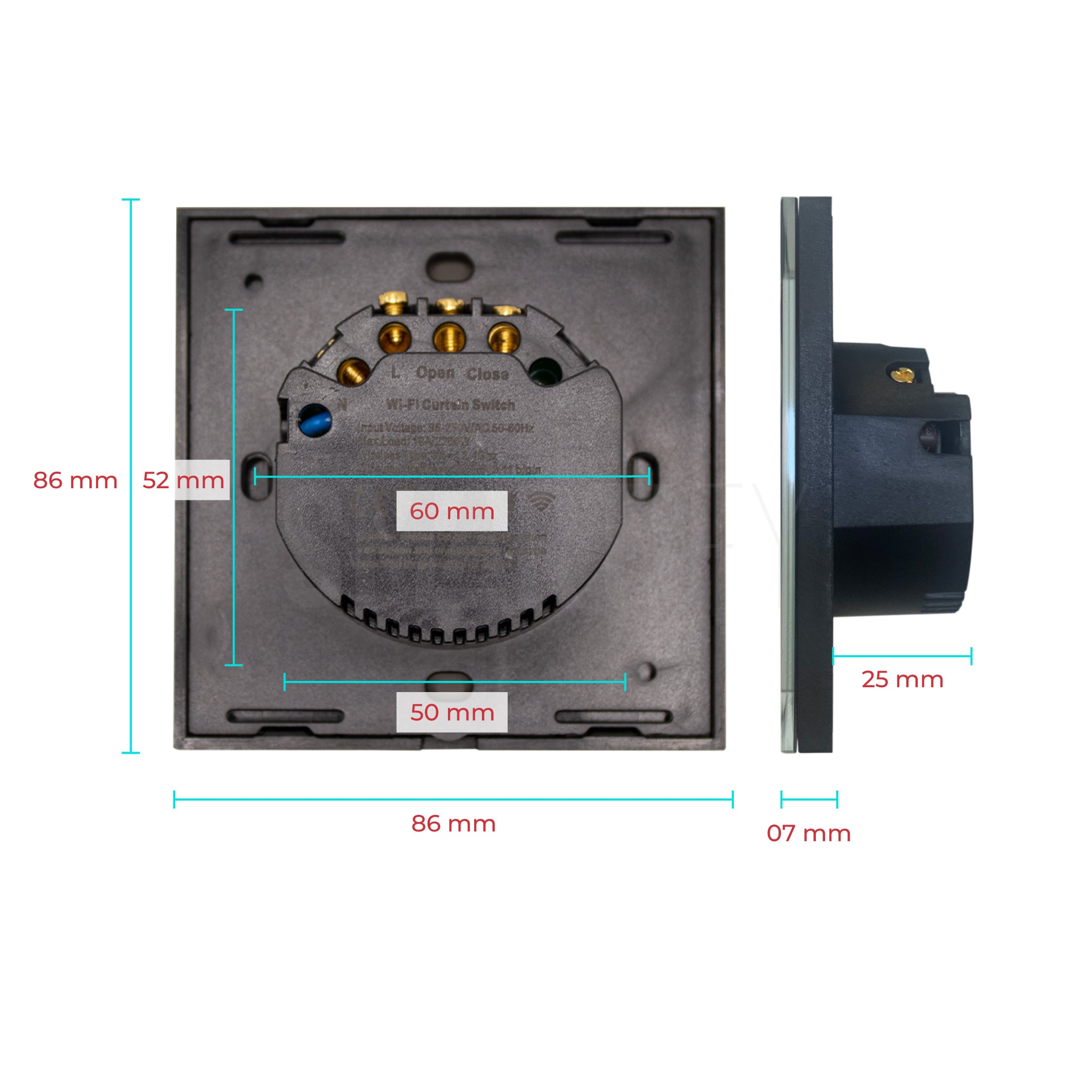 Interruptor de Estores Inteligente WiFi Smartify - Preto - Smartify - Casa Inteligente - Smart Home - Domotica - Casas Inteligentes