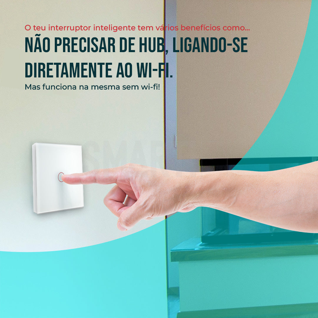 Interruptor Inteligente de Luz WiFi 1 botão Smartify - Branco - Smartify - Casa Inteligente - Smart Home - Domotica - Casas Inteligentes