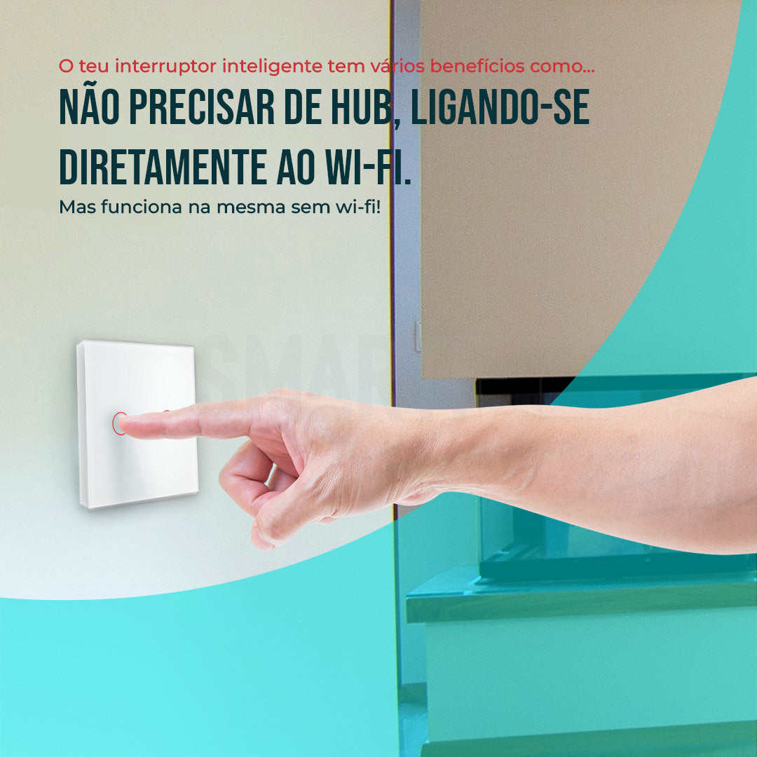 Interruptor Inteligente de Luz WiFi 2 botões Smartify - Branco - Smartify - Casa Inteligente - Smart Home - Domotica - Casas Inteligentes