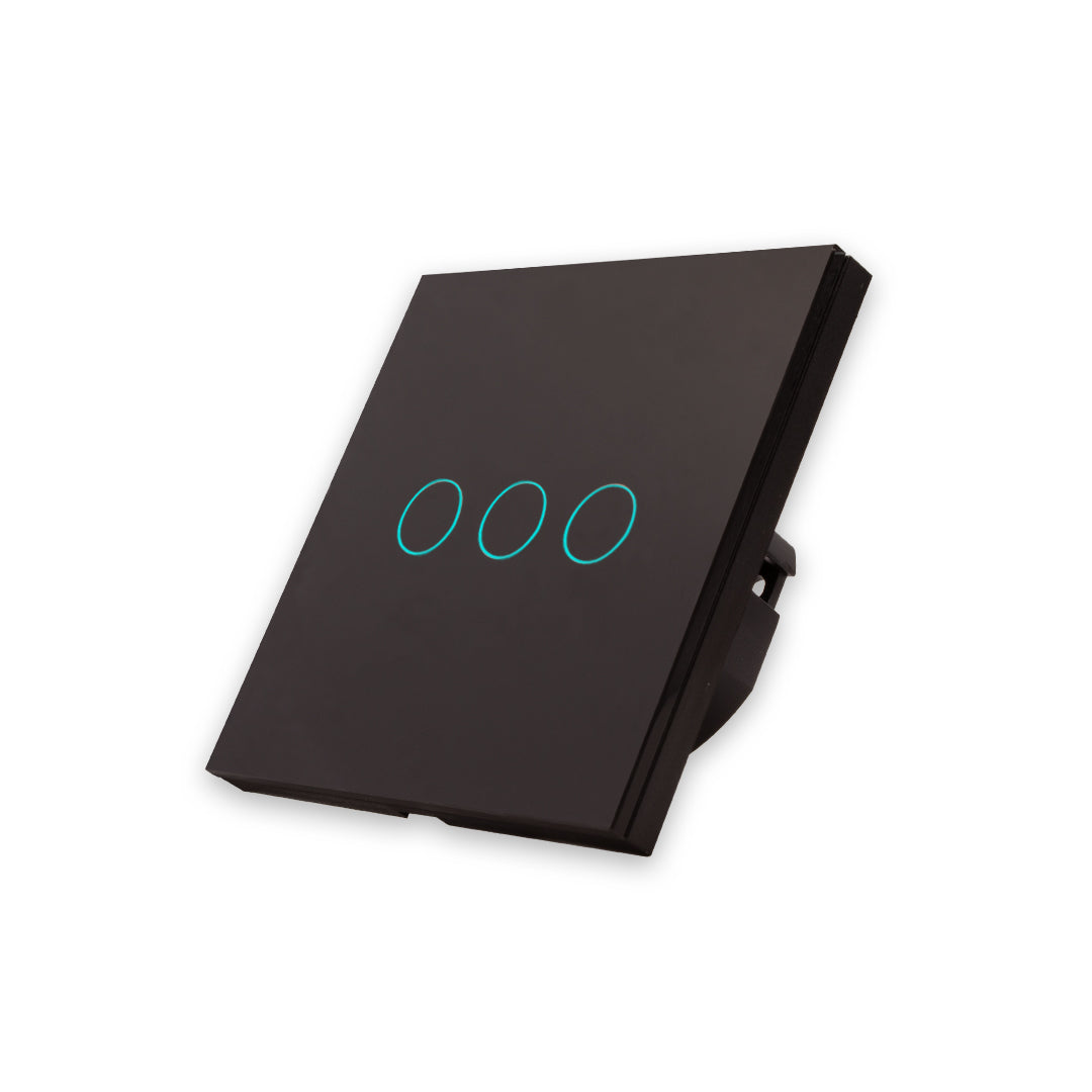 Smartify WiFi Interruptor de luz inteligente de 3 botones - Negro