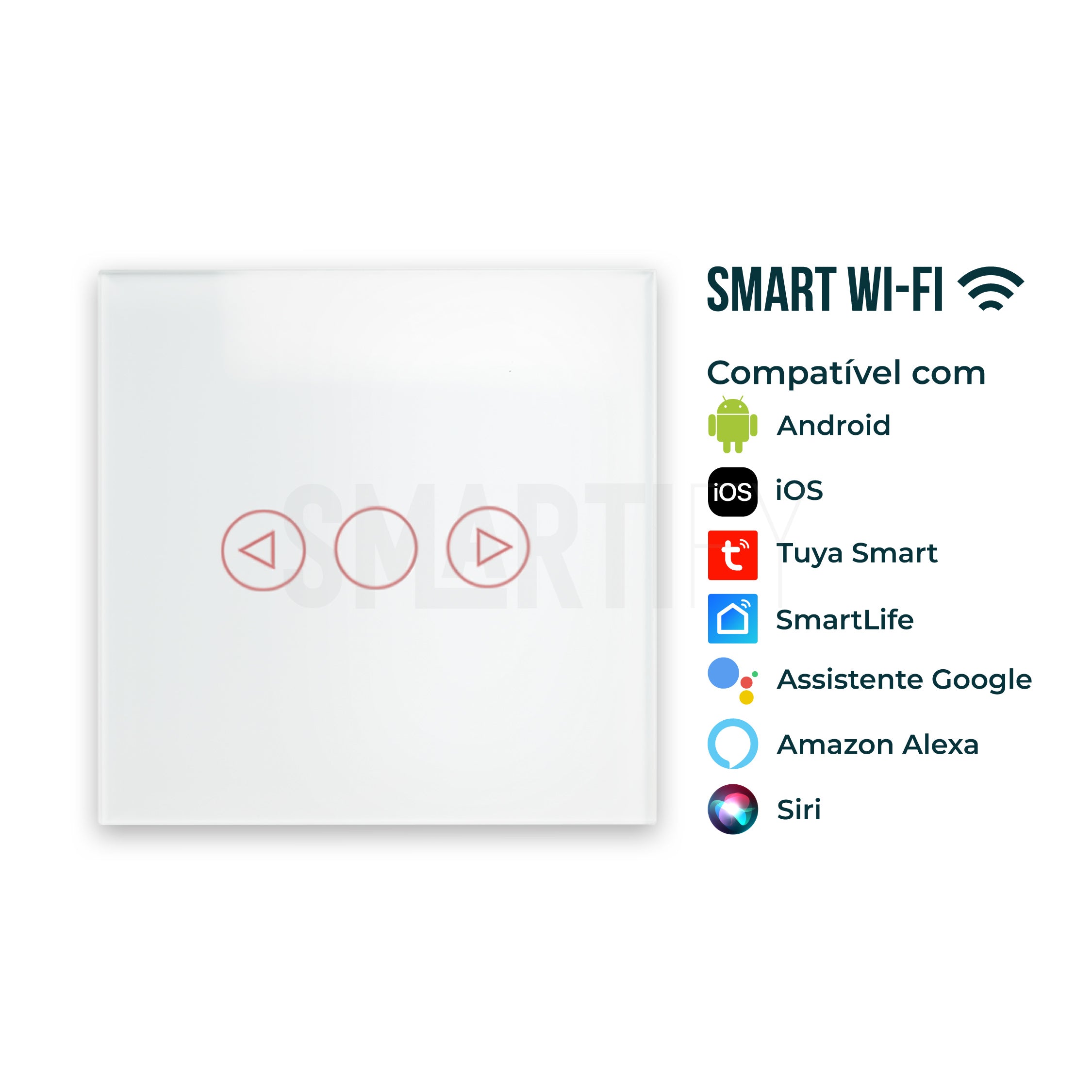 Interruptor Inteligente de Luz WiFi Dimmer Smartify - Branco - Smartify - Casa Inteligente - Smart Home - Domotica - Casas Inteligentes