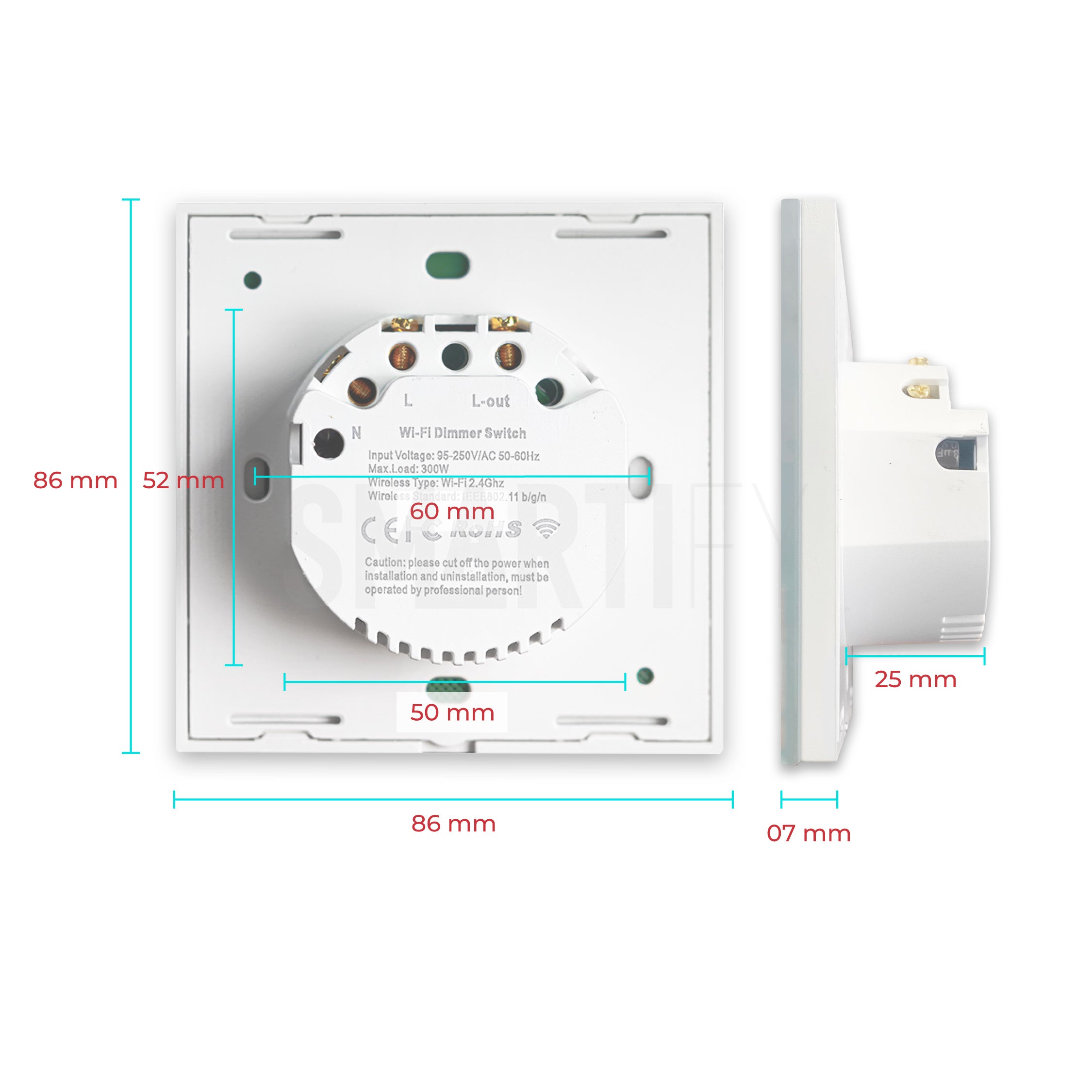 Interruptor Inteligente de Luz WiFi Dimmer Smartify - Branco - Smartify - Casa Inteligente - Smart Home - Domotica - Casas Inteligentes