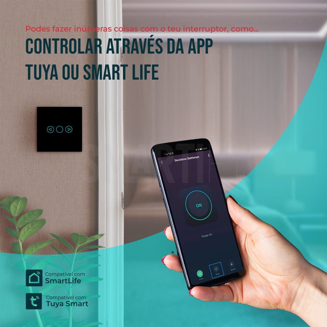 Interruptor Inteligente de Luz WiFi Dimmer Smartify - Preto - Smartify - Casa Inteligente - Smart Home - Domotica - Casas Inteligentes
