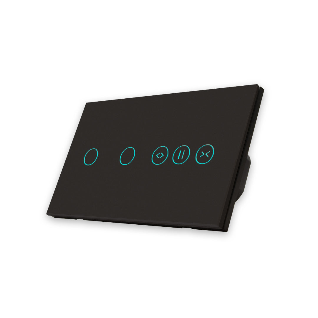 Interruptor de Luz + Interruptor de Estores Duplo Inteligente WiFi Smartify - Preto - Smartify - Casa Inteligente - Smart Home - Domotica - Casas Inteligentes