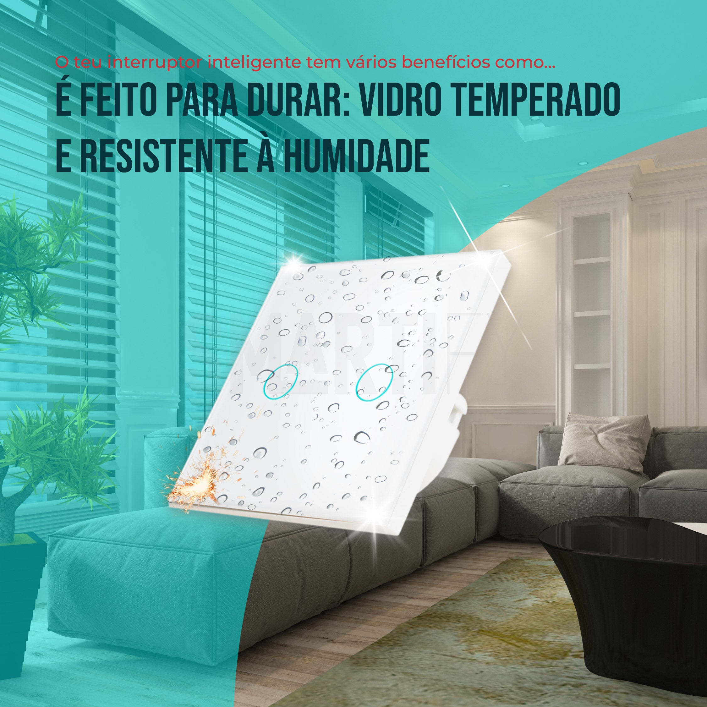 Interruptor Inteligente de Luz WiFi 2 botões Smartify - Branco - Smartify - Casa Inteligente - Smart Home - Domotica - Casas Inteligentes