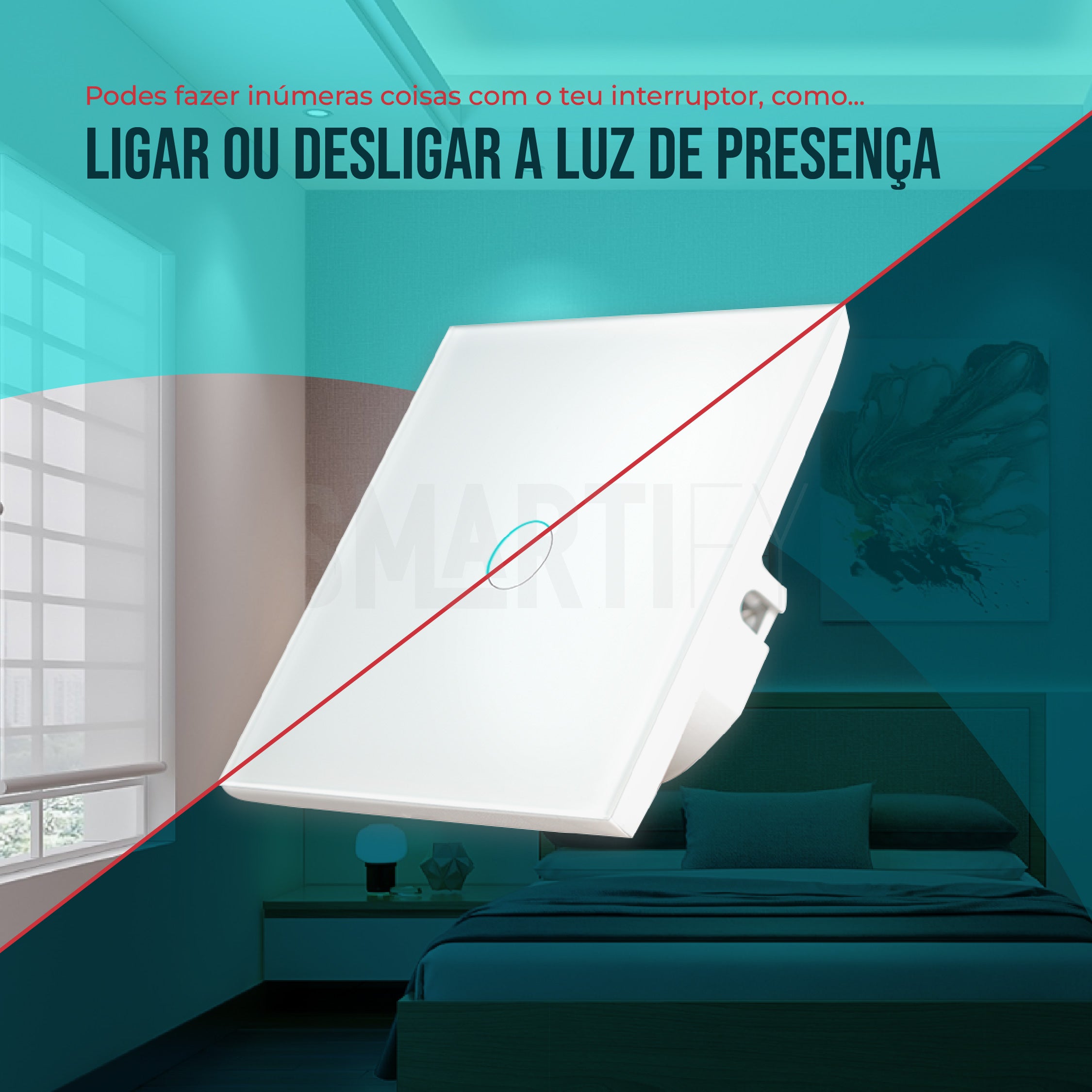 Interruptor Inteligente de Luz WiFi 1 botão Smartify - Branco - Smartify - Casa Inteligente - Smart Home - Domotica - Casas Inteligentes