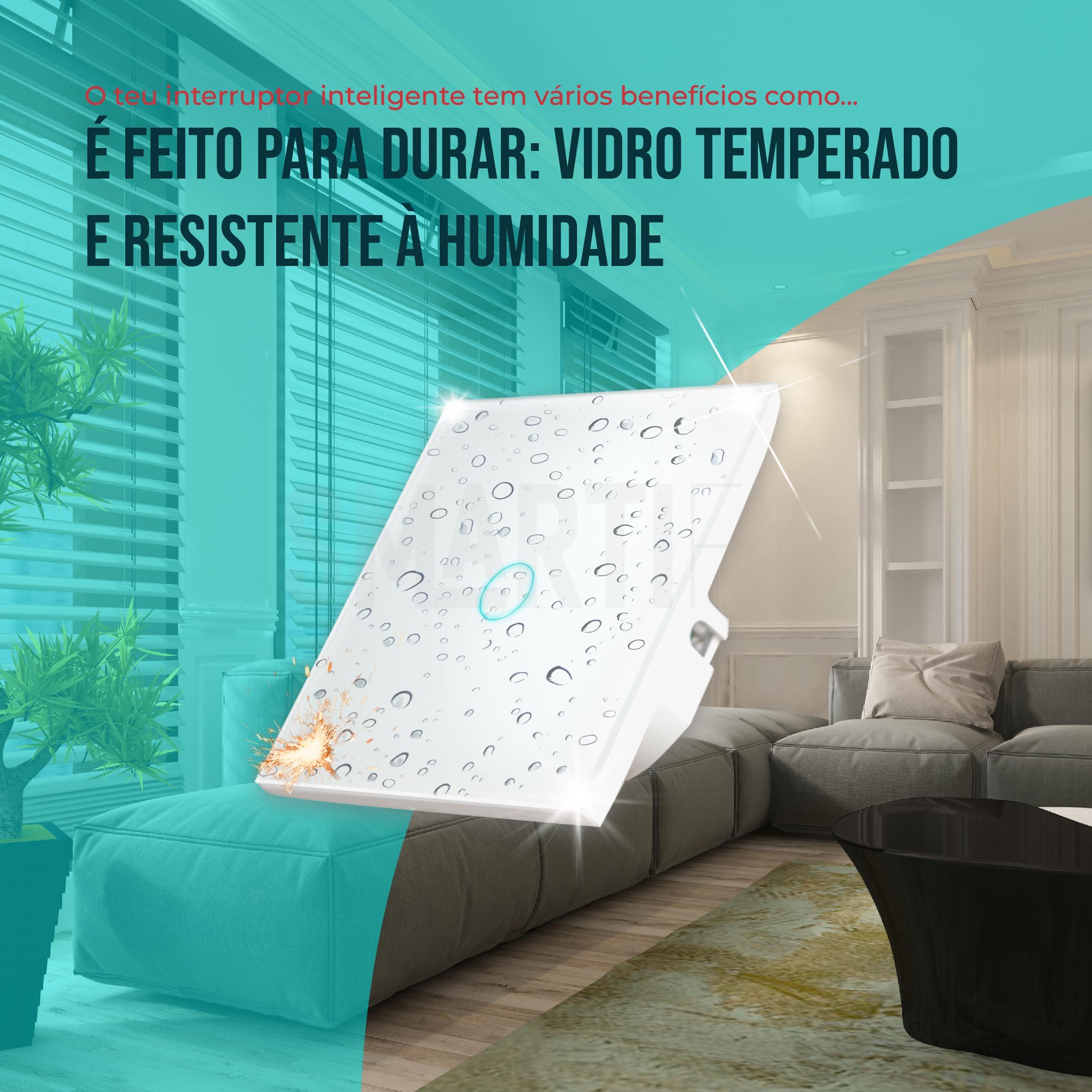 Interruptor Inteligente de Luz WiFi 1 botão Smartify - Branco - Smartify - Casa Inteligente - Smart Home - Domotica - Casas Inteligentes