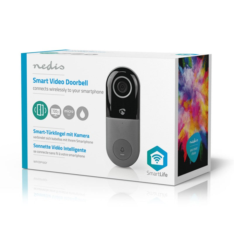 NEDIS VideoPorteiro Full HD 1080p con ángulo de visión 130 grados Wifi