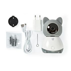 CâmaraIP inteligente Nedis monitoriza a casa, grava som e movimento, visão noturna, controlo remoto, sensor de climatização integração fácil com a appSmartLife.