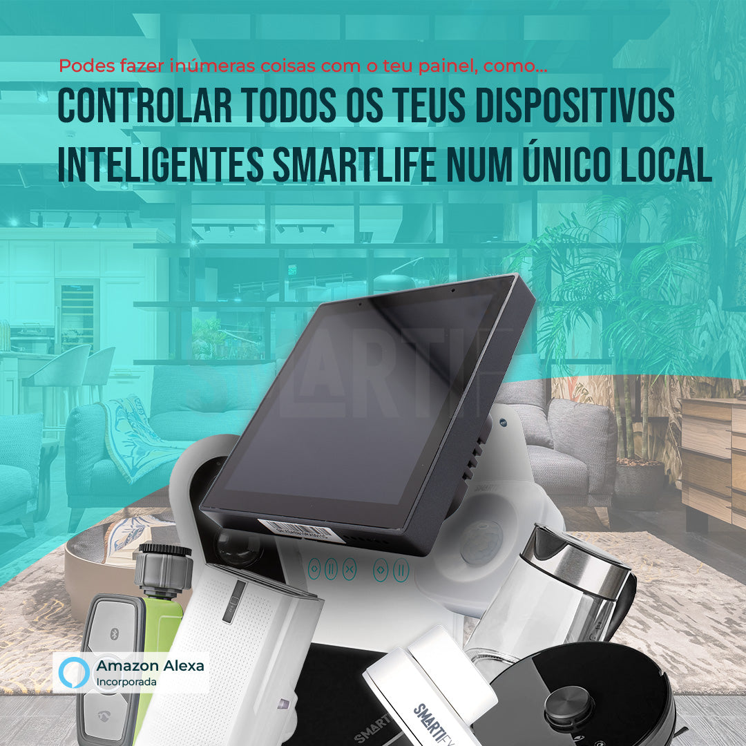 Smartify Painel de Controlo Inteligente Zigbee Wifi: Controlo remoto através da aplicação SmartLife.