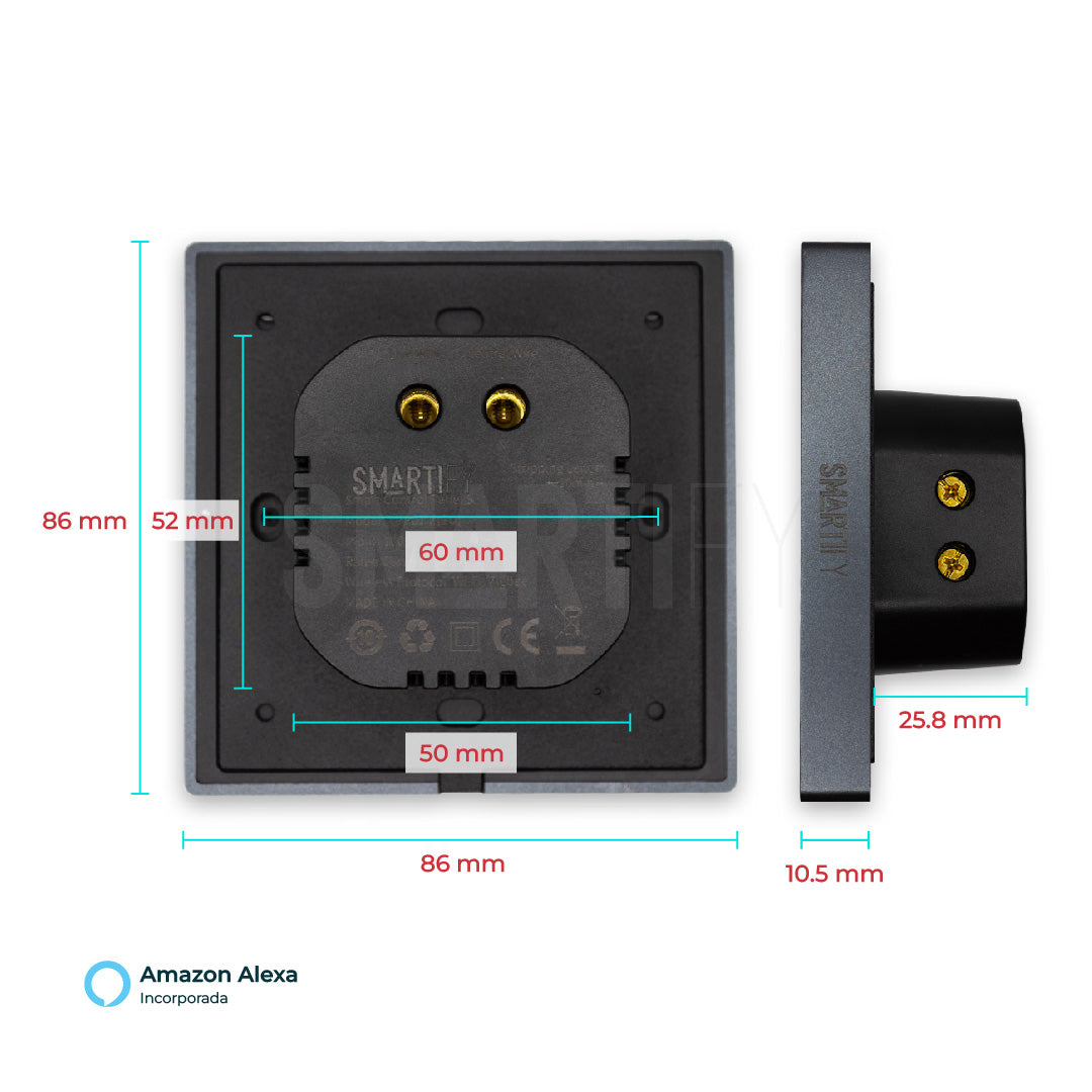Smartify Painel de Controlo Inteligente Zigbee Wifi: Integração de Zigbee e Wifi para até 100 dispositivos Zigbee.