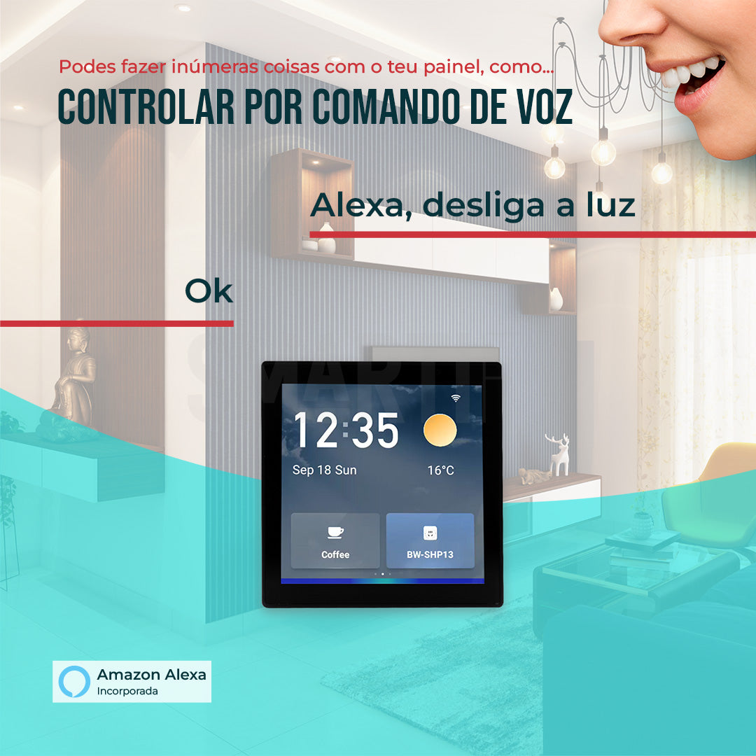Smartify Painel de Controlo Inteligente Zigbee Wifi: Atalhos e interações rápidas para eficiência.