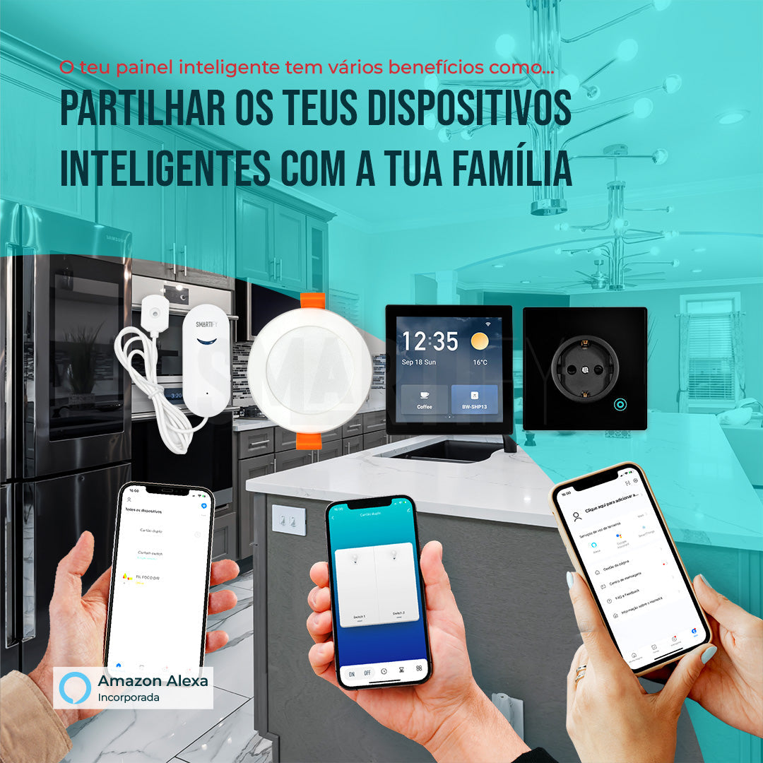 Smartify Painel de Controlo Inteligente Zigbee Wifi: Funciona como uma ponte entre protocolos de comunicação Zigbee e Wifi.