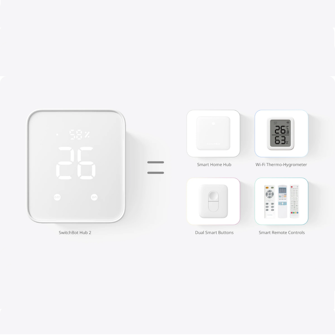 SwitchBot Hub 2 - Hub 4 en 1: Todos los dispositivos SwitchBot para la materia