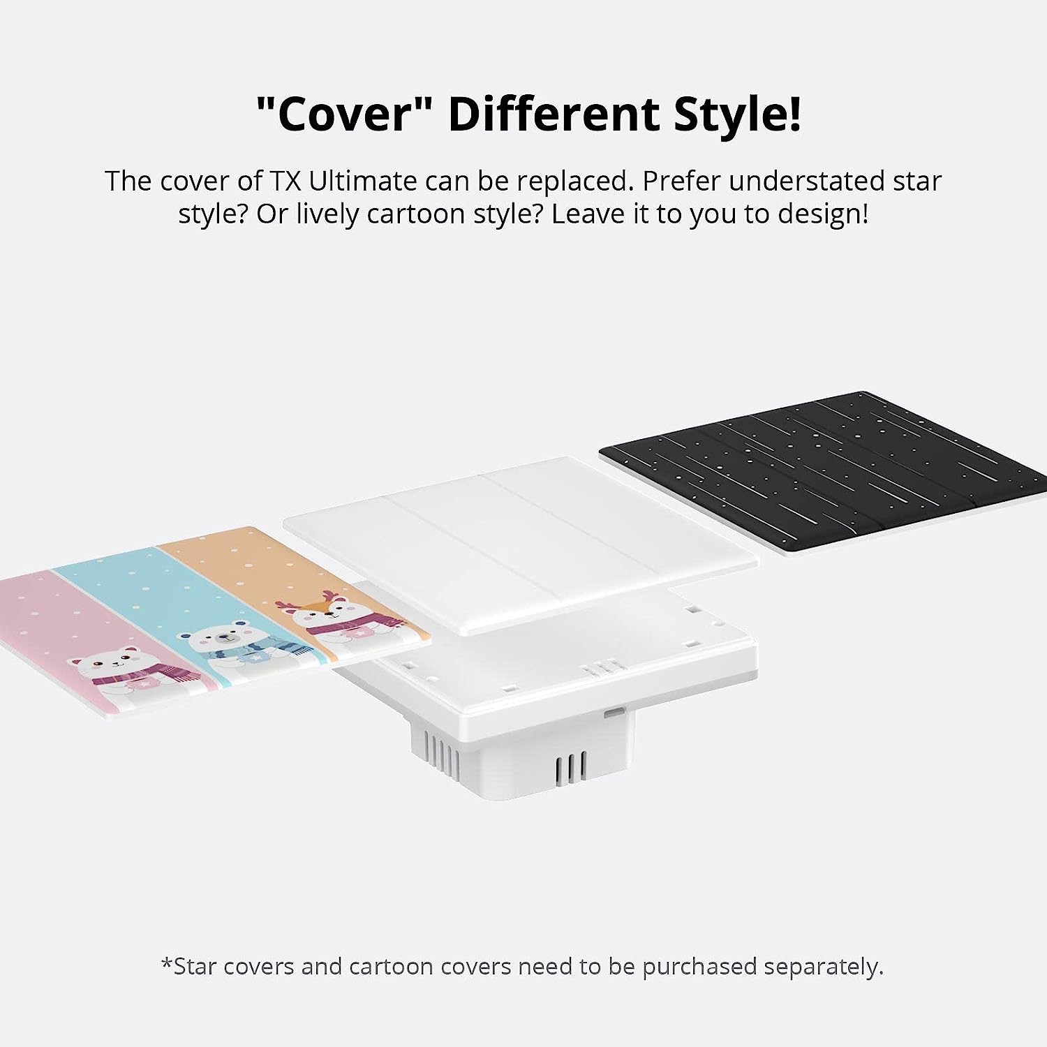 Sonoff TX ULTIMATE Interruptor Inteligente de 3 botões Wifi Branco: retroiluminado 8 opções de cor diferentes