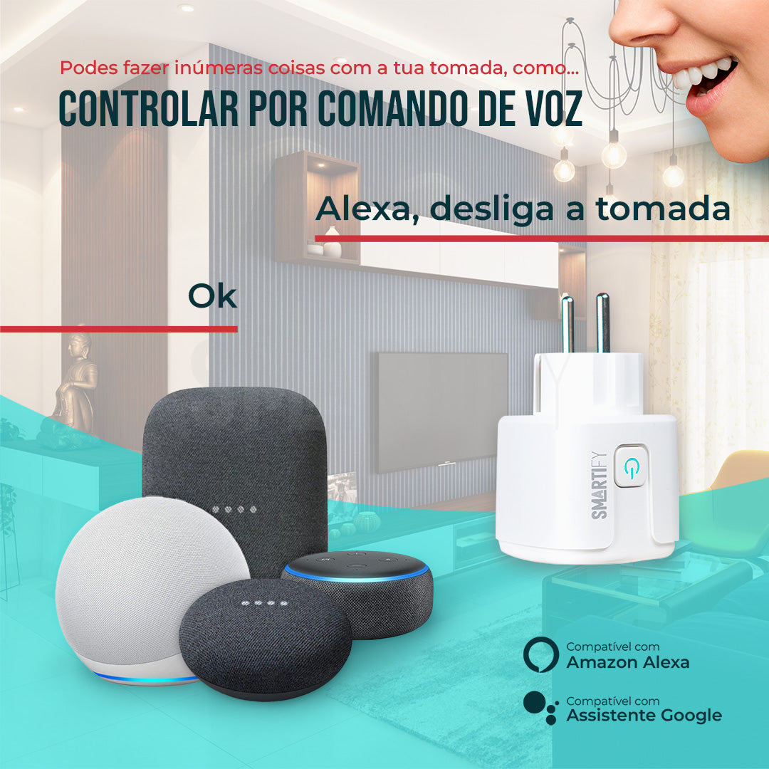 Tomada Inteligente Portátil 16A 3500W WiFi Smartify - Smartify - Casa Inteligente - Smart Home - Domotica - Casas Inteligentes