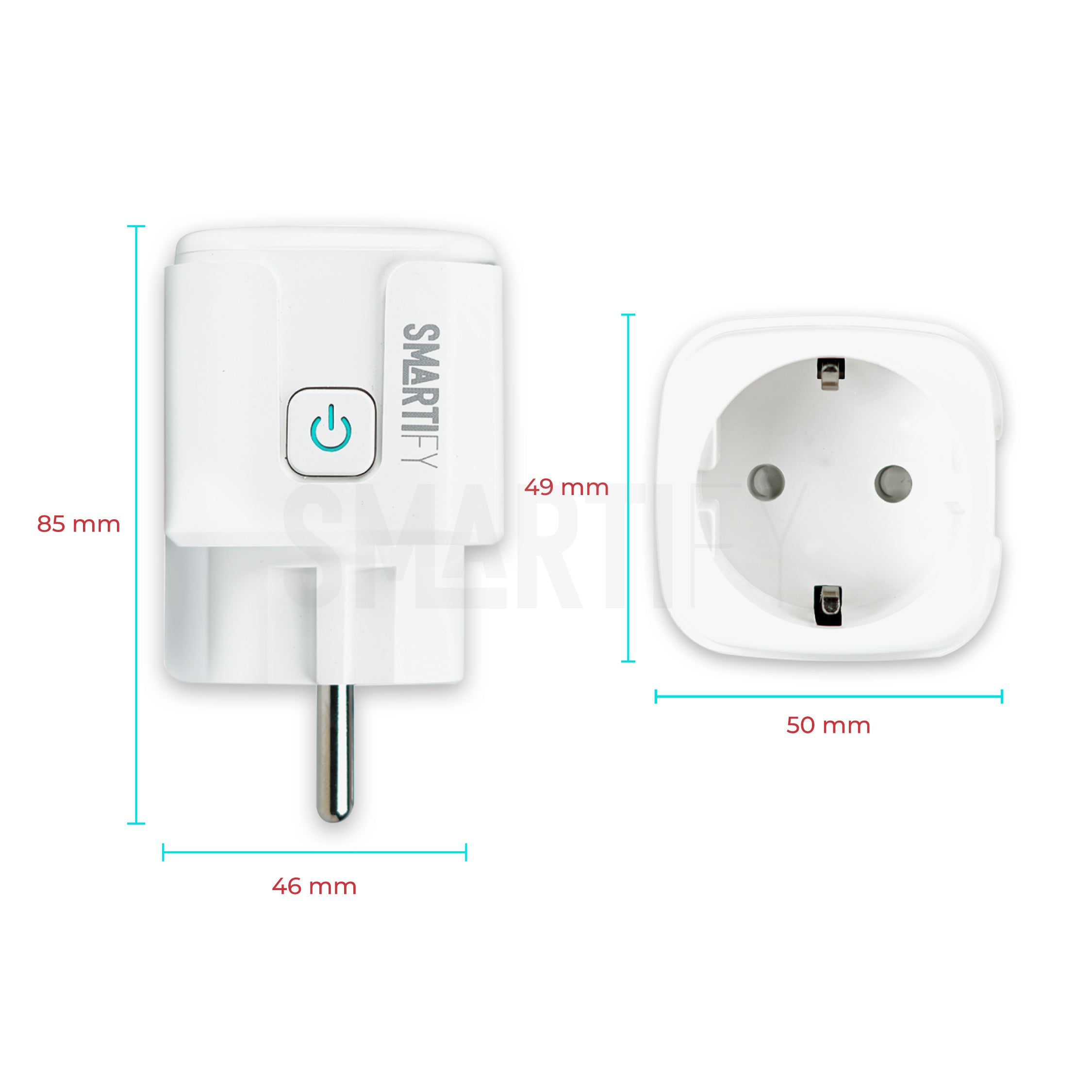 Tomada Inteligente Portátil 16A 3500W WiFi Smartify - Smartify - Casa Inteligente - Smart Home - Domotica - Casas Inteligentes