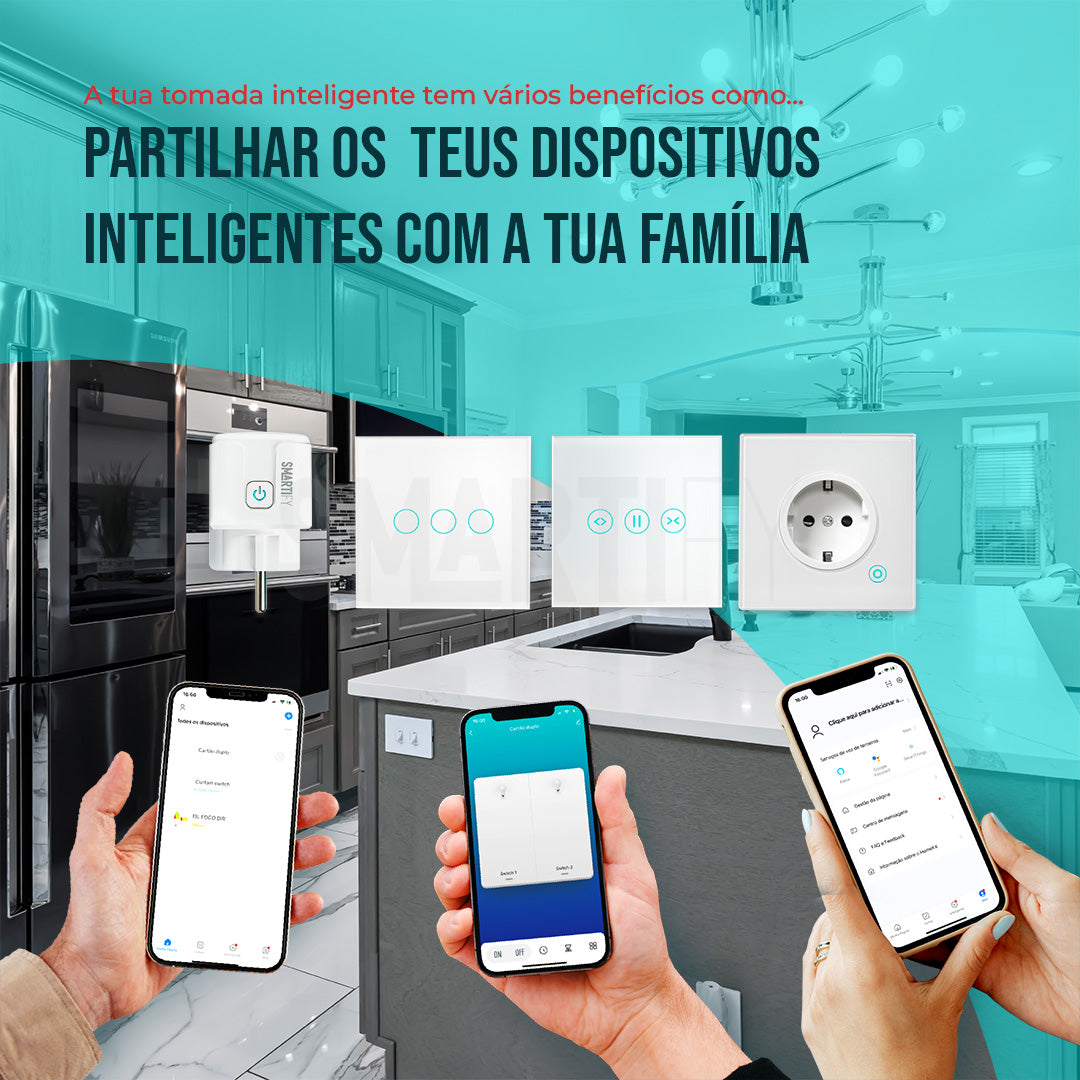 Tomada Inteligente Portátil 16A 3500W WiFi Smartify - Smartify - Casa Inteligente - Smart Home - Domotica - Casas Inteligentes