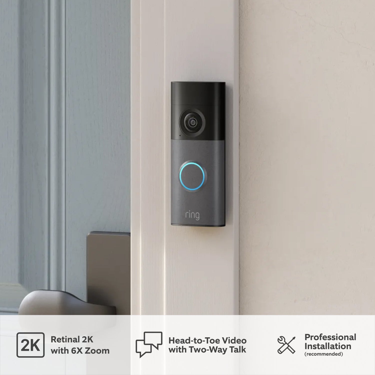 Ring Wired Video Doorbell 2ª Gen - Vista lateral