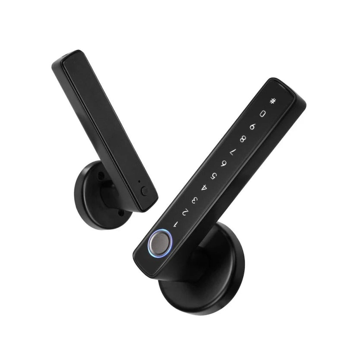MOES ZA2L1 - Fechadura Handle Inteligente Zigbee Preto - Vista frontal