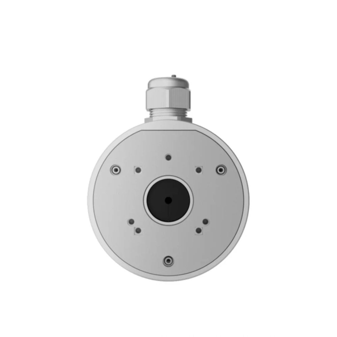Boîte en aluminium Ajax pour la connexion de câbles de caméras IP, avec protection IP66 et installation pratique au mur ou au plafond.