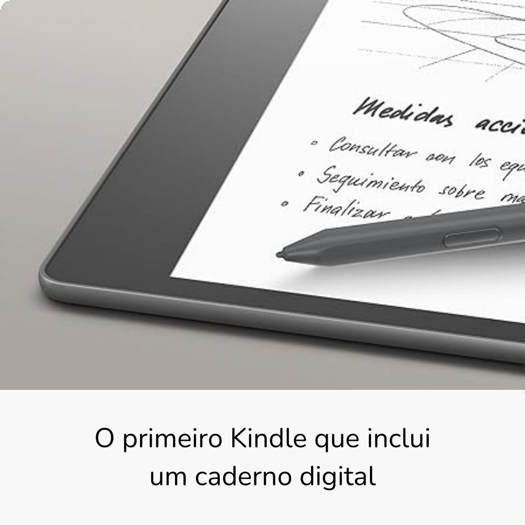 Leitura e escrita natural num ecrã Paperwhite de 10,2" com 300 ppi. Inclui lápis básico / premium, capacidade de 16 / 32 / 64 GB.