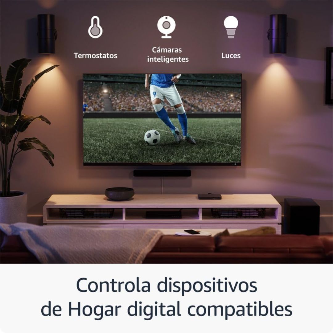 Desfrute de streaming em 4K com HDR10+ e Dolby Vision. Wi-Fi 6 e Dolby Atmos garantem qualidade e desempenho excecionais, com controlo por voz Alexa.