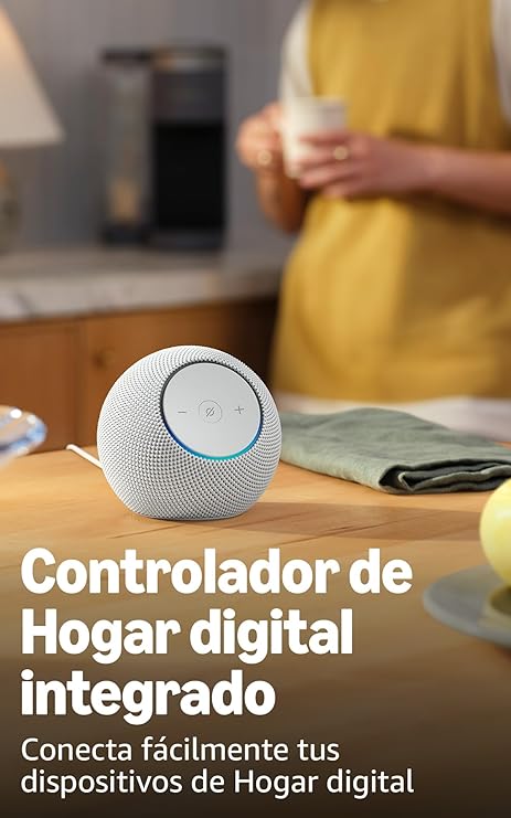 O Echo Dot Max é um altifalante inteligente projetado para oferecer áudio poderoso e envolvente, adaptando-se automaticamente ao ambiente para uma experiência sonora otimizada. Inclui hub de casa inteligente integrado e tecnologia Omnisense, garantindo controlo inteligente do espaço e maior conforto no dia a dia. Tudo impulsionado pelo chip AZ3, para desempenho rápido e eficiente.