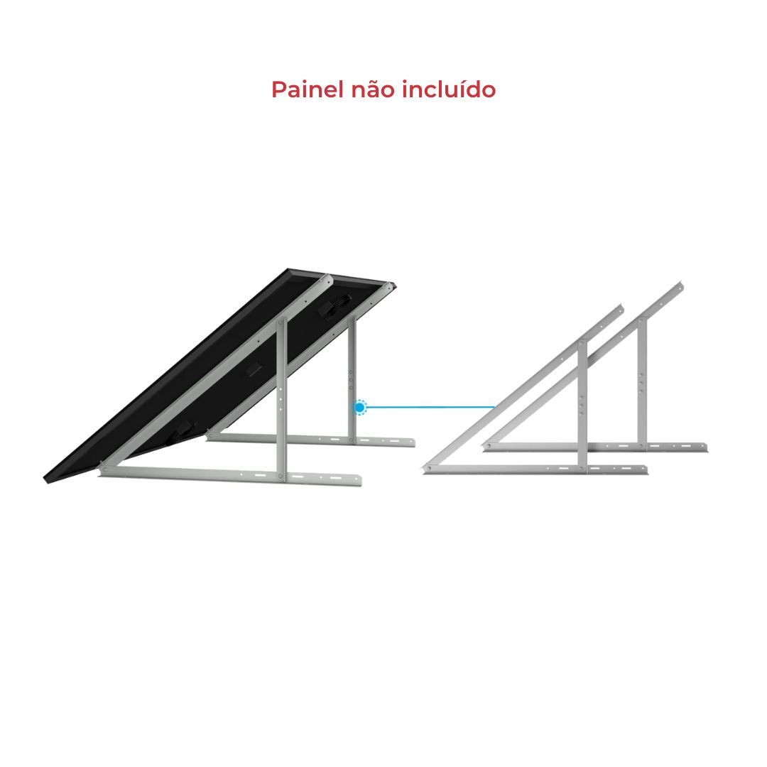 O Anker Suporte Chão em Alumínio é um suporte para o seu painél solar da Anker com um design leve e resistente, este suporte oferece uma base sólida para a instalação dos teus painéis, garantindo um ajuste flexível com ângulos de 30°, 35°, 40° e 45°.